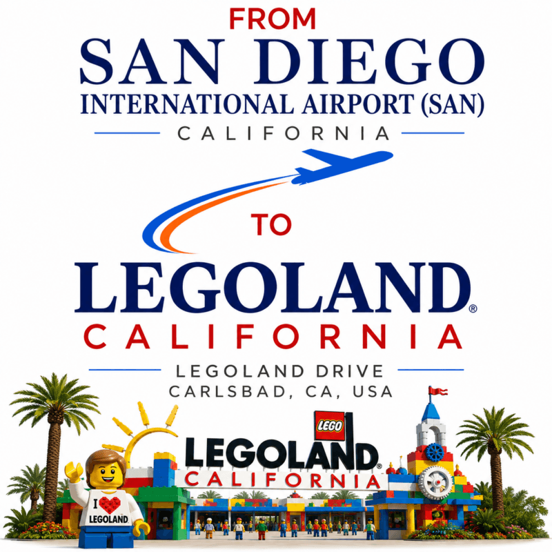 san diego airport to legoland