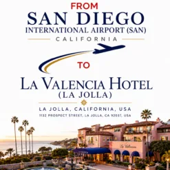 SAN to La Valencia Hotel (La Jolla)