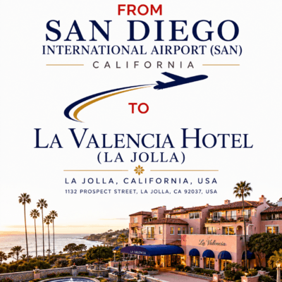 SAN to La Valencia Hotel (La Jolla)