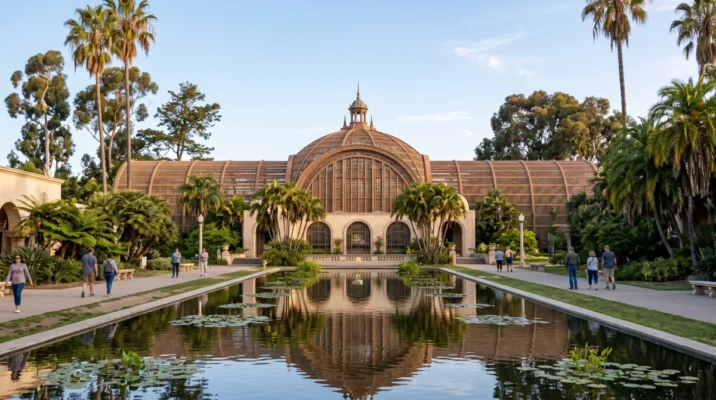 Botanical Building and Lily Pond in Balboa Park San Diego
