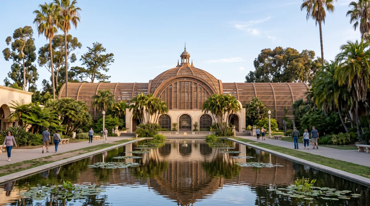 Botanical Building and Lily Pond in Balboa Park San Diego